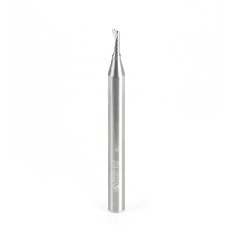 3mm x 63mm Up-Cut 'O' Aluminum Cutting CNC Spiral Router Bit, 1-Flute, 6mm Shank