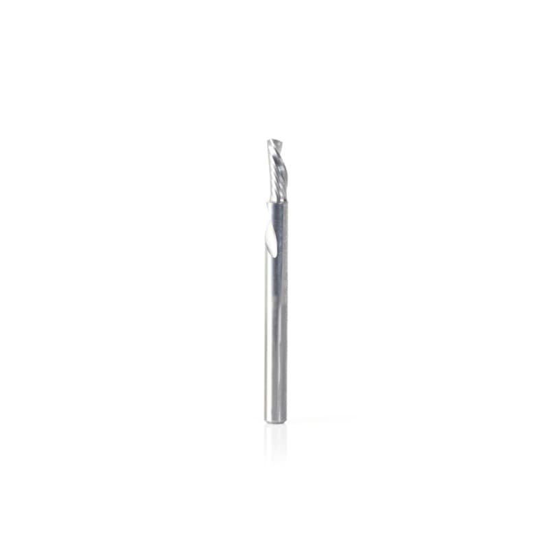 1/8" x 1-1/2" Down-Cut 'O' Aluminum Cutting CNC Spiral Router Bit, 1-Flute, 1/8" Shank