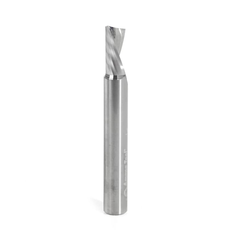 3/8" x 3" Down-Cut 'O' Plastic Cutting CNC Spiral Router Bit, 1-Flute, 3/8" Shank