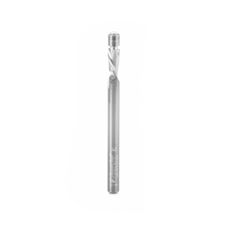 1/4" x 3" Aluminum Cutting Down-Cut Flush Trim Spiral Bit, 2-Flute, 1/4" Shank