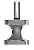 17/32" x 5/64" Radius Bull Nose Router Bit, 2-Flute, 1/4" Shank