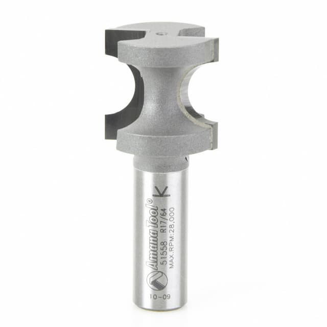 1-1/32" x 17/64" Radius Bull Nose Router Bit, 2-Flute, 1/2" Shank
