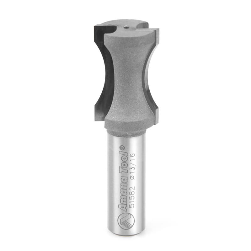 13/16" Dia x 1-1/4" Carbide Tipped Convex Edging 23/32" Radius, 1/2" Shank