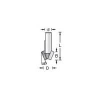 BEVEL TRIM BIT 2 FLUTE 1/4 SHK, 51600