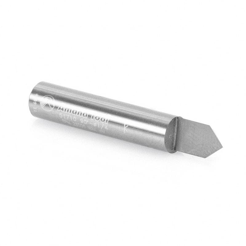 1/4" x 1-1/2" V-Groove Bit, 1-Flute, 1/4" Shank