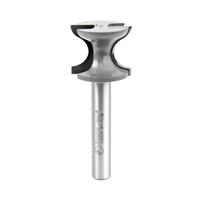 1-7/16" Dia x 1-1/8" Carbide Tipped Window Sill Edge 3/8" Radius, 1/2" Shank