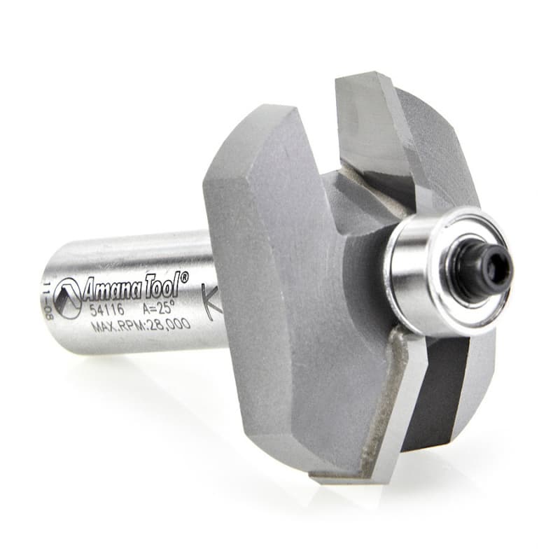 1-5/8" Dia x 1/2" Carbide Tipped Traditional Raised Panel Bit, 25°, 1/2" Shank