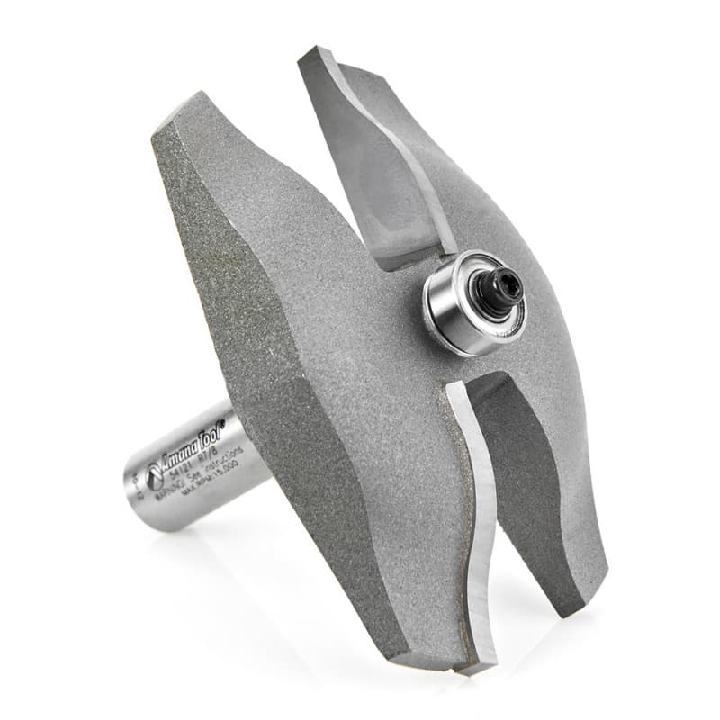 3-3/8" x 2-1/2" Ogee Raised Panel Bit, 2-Flute, 1/2" Shank