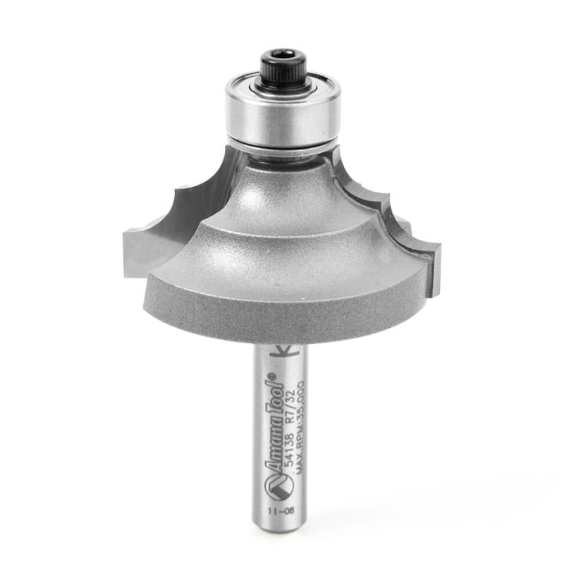 1-3/8" Dia x 11/16" Carbide Tipped Classical Molding Bit, 7/32" Radius, 1/4" Shank