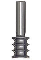 7/8" Dia x 1" Carbide Tipped Triple Bead 1/8" Radius, 1/4" Shank