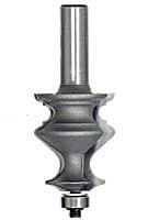 1-3/8" Dia x 1-5/8" Carbide Tipped Classical Architectural Molding 1/8" x 3/32" x 1/4" x 7/16" Radius, 1/2" Shank