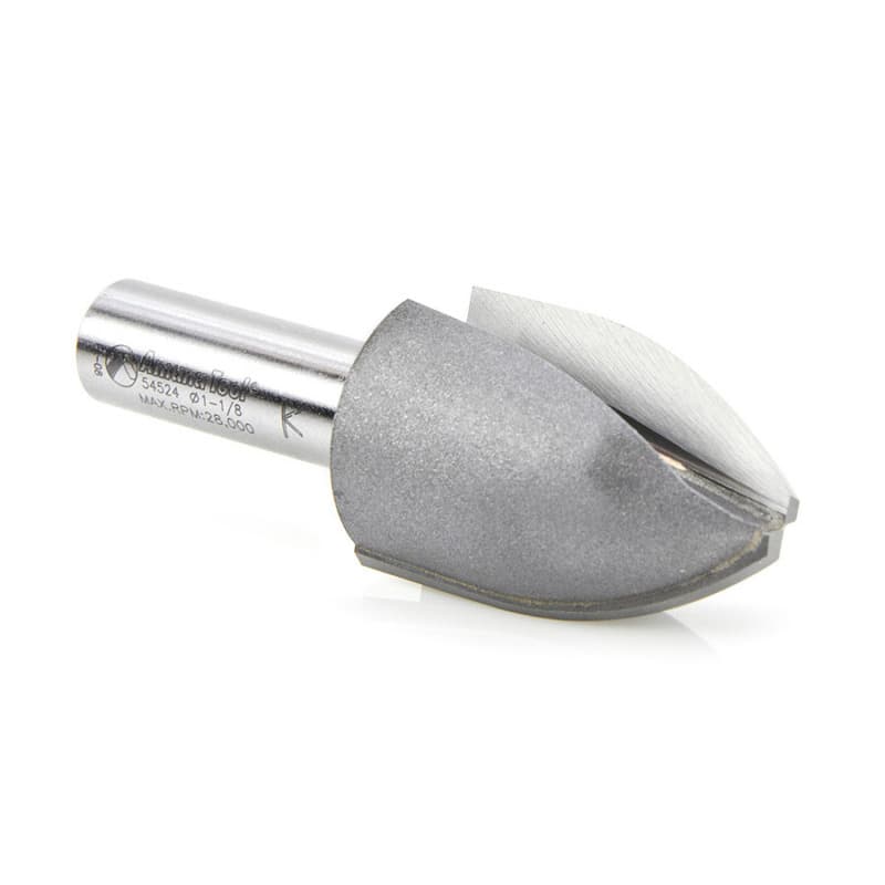 1-1/8" Dia x 1-5/8" Carbide Tipped Cove Vertical Raised Panel Bit, 1-9/16" Radius, 1/2" Shank