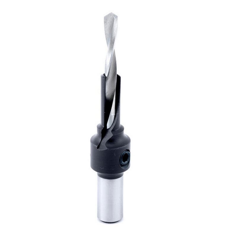 5mm x 90mm RTA Furniture Drill/Countersink Bit with Drill, 10mm Shank