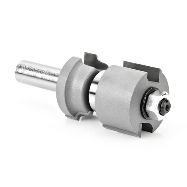 1-9/64" Dia x 43/64" Carbide Tipped Reversible Ogee Bit, Window Sash/Rail 1/8" Radius, 1/2" Shank with Center Ball Bearing