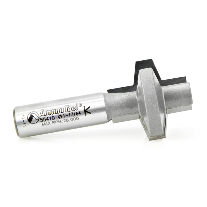 1-1/4" Dia x 1-1/4" Carbide Tipped Wedge Groove 15°, 1/2" Shank