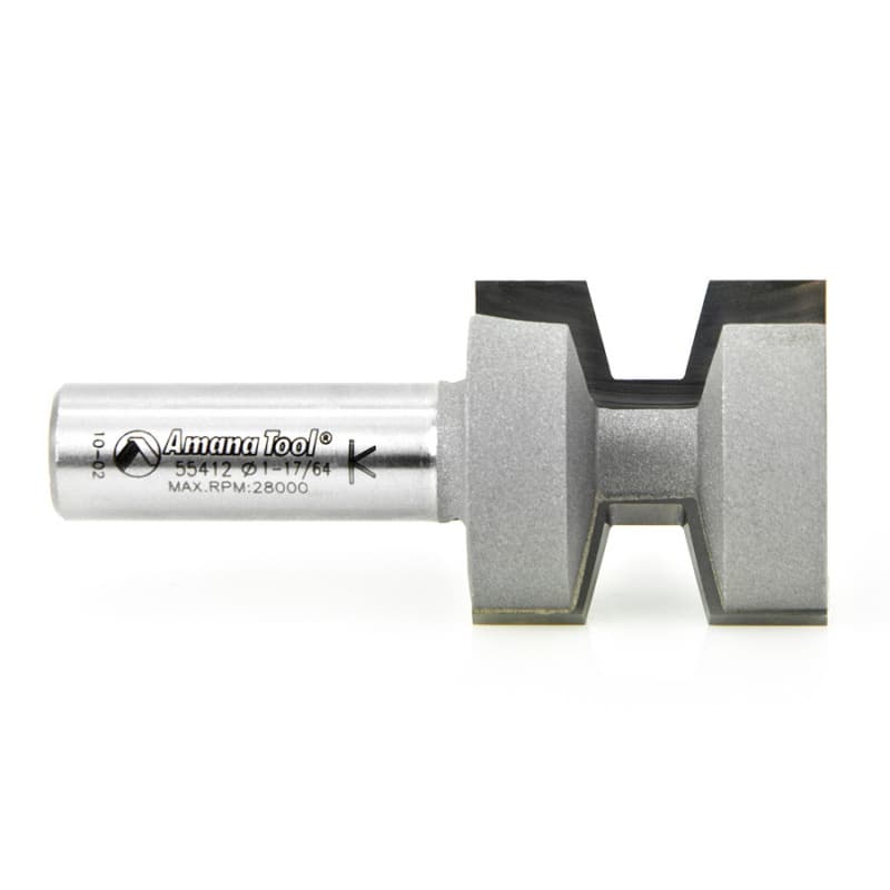 1-1/4" Dia x 1-1/4" Carbide Tipped Wedge Tongue 15°, 1/2" Shank
