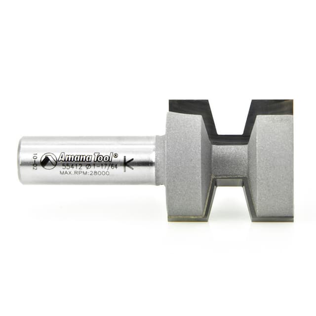 1-1/4" Dia x 1-1/4" Carbide Tipped Wedge Tongue 15°, 1/2" Shank