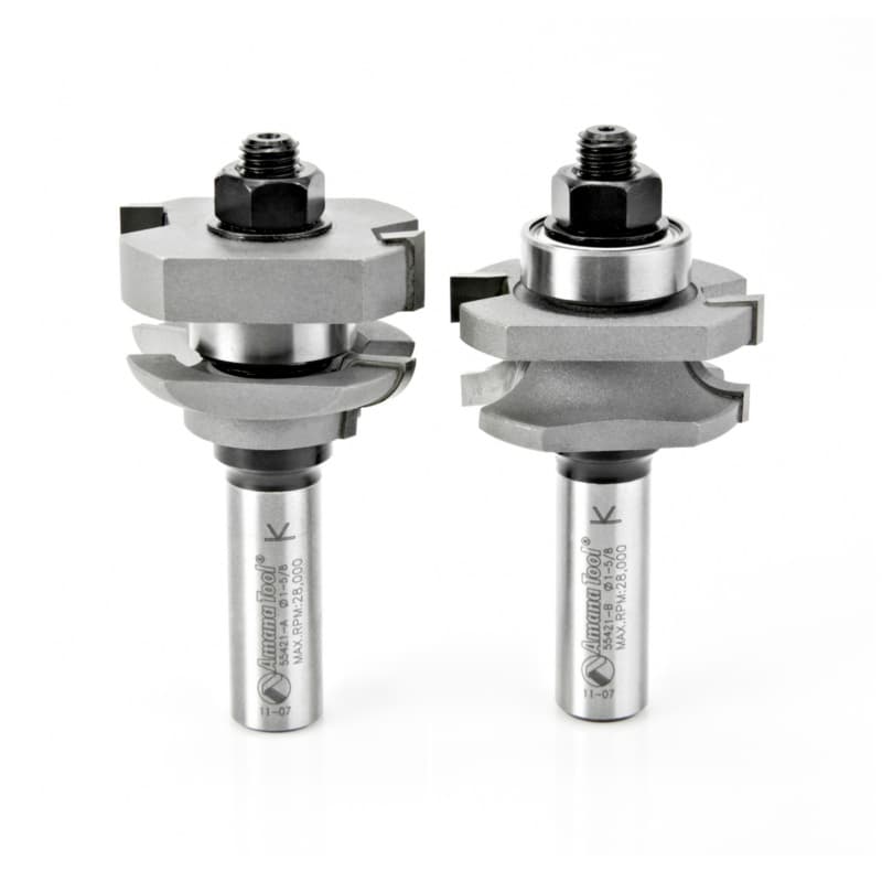 1-5/8" Dia x 11/16" Carbide Tipped Concave Stile/Rail 5/32" Radius, 1/2" Shank Set (2-Piece)