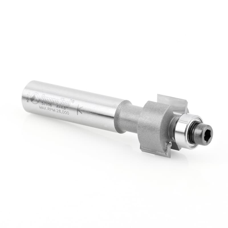 7/8" Dia x 1/2" Carbide Tipped Solid Surface Face Inlay Bit, 1/2" Shank