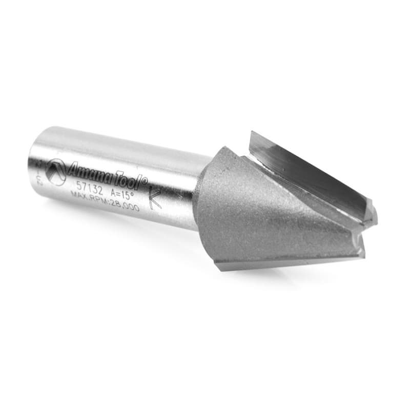 29/32" Dia x 15/16" Carbide Tipped Topmount European Type Solid Surface, 1/2" Shank
