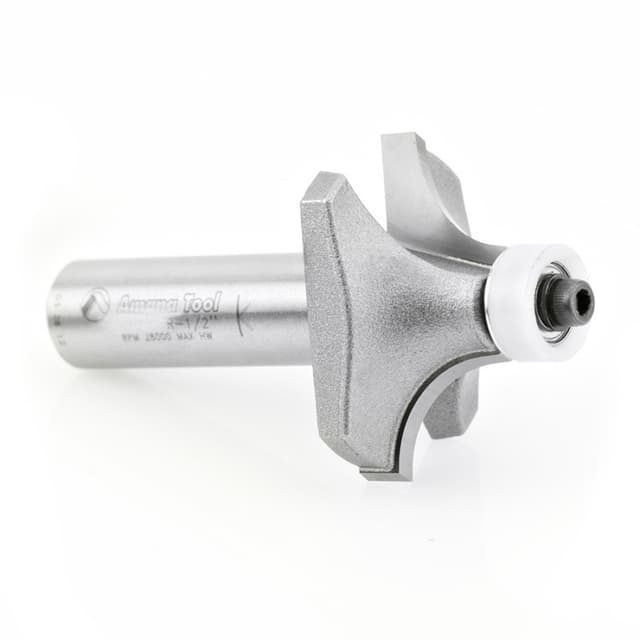 1-1/2" x 1/2" Radius Corner Rounding Bit with Ball Bearing Guide Solid Surface, 2-Flute, 1/2" Shank