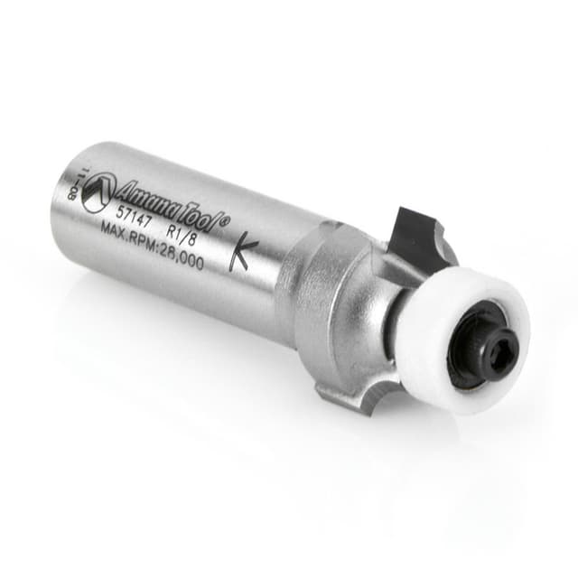 3/4" x 1/8" Radius Corner Rounding Bit with Ball Bearing Guide Solid Surface, 2-Flute, 1/2" Shank