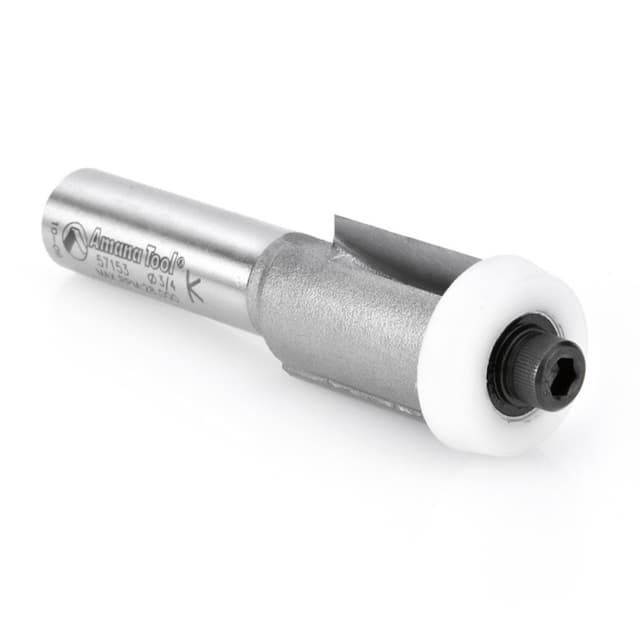 3/4" x 3-1/4" Sink/Trim Bit with Ultra-Glide Ball Bearing Guide Solid Surface, 2-Flute, 1/2" Shank