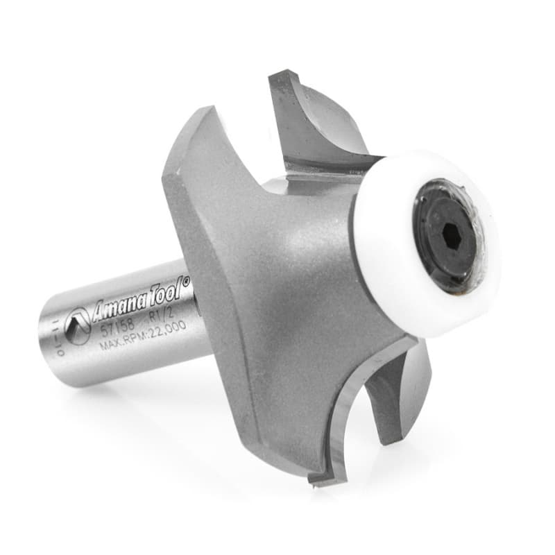 2" Dia x 11/16" Carbide Tipped Undermount Bowl Solid Surface Round Over Bit, 14°, 1/2" Shank