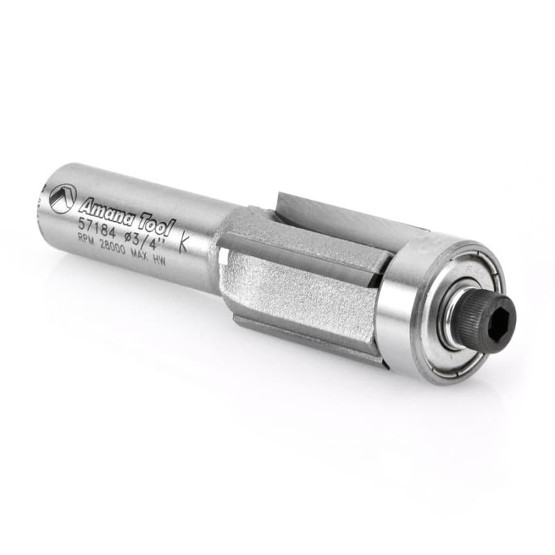 3/4" x 3" Super Flush Trim Bit, 4-Flute, 1/2" Shank