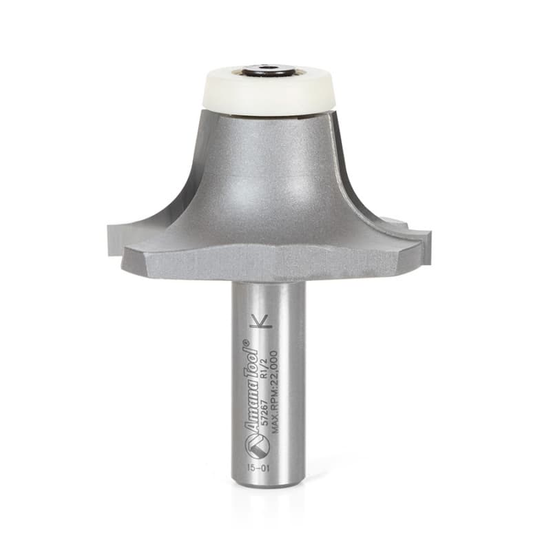 2-25/32" x 1/2" Radius Corner Rounding Bit with ball Bearing Guide, 2-Flute, 1/2" Shank