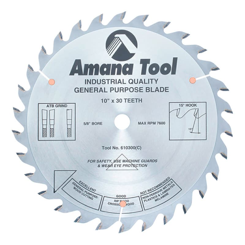 10" x 30 Teeth Ripping/General Purpose Saw Blade