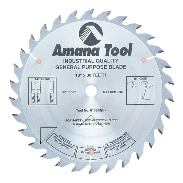 10" x 30 Teeth Ripping/General Purpose Saw Blade