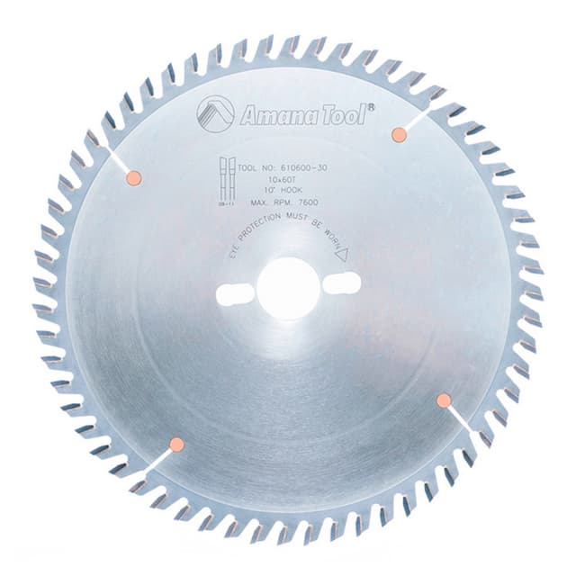 10" x 60 Teeth Cross-Cut/Cut-Off Saw Blade, 30mm Bore Diameter
