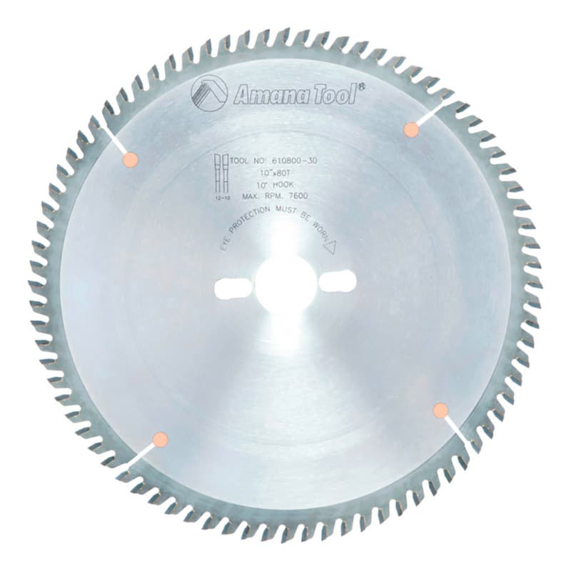 10" x 80 Teeth Trim Saw Blade, 30mm Bore