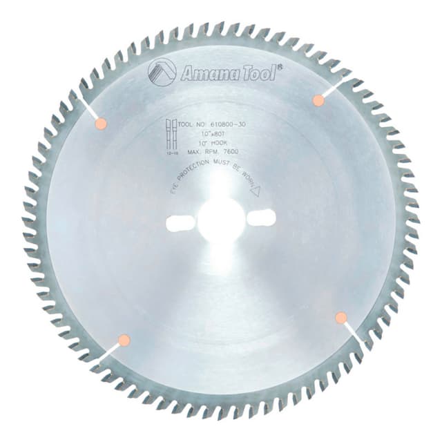 10" x 80 Teeth Trim Saw Blade, 30mm Bore