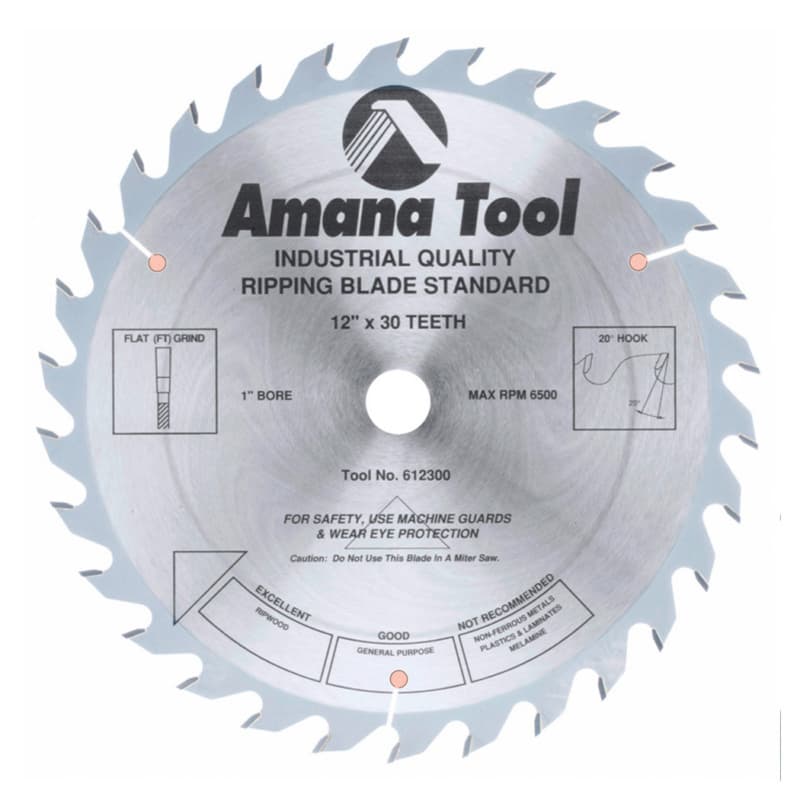 12" x 30 Teeth Standard Ripping Saw Blade