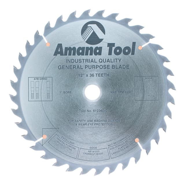 12" x 36 Teeth Ripping/Cross-Cut General Purpose Saw Blade