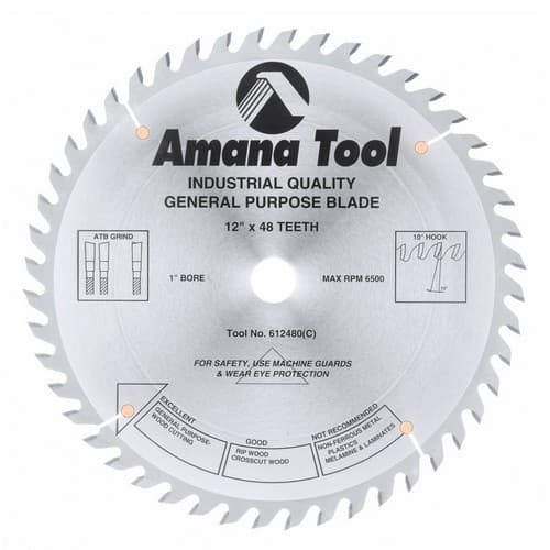 12" x 48 Teeth Ripping/Cross-Cut General Purpose Saw Blade