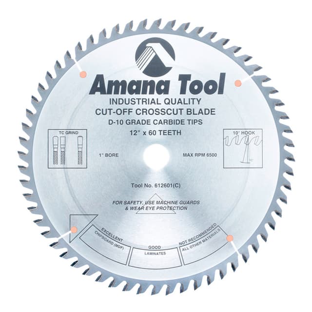 12" x 60 Teeth Heavy Duty Trimming/Cross-Cut General Purpose Saw Blade