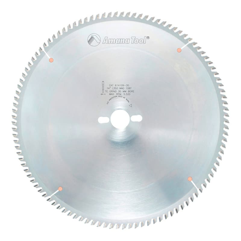 14" x 108 Teeth Fine Cut-Off/Cross-Cut Saw Blade, 30mm Bore