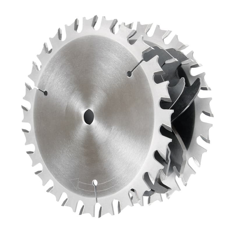 10" x 24 Teeth Dado Saw Blade Set with Five 2-Wing Chippers, 1" Bore