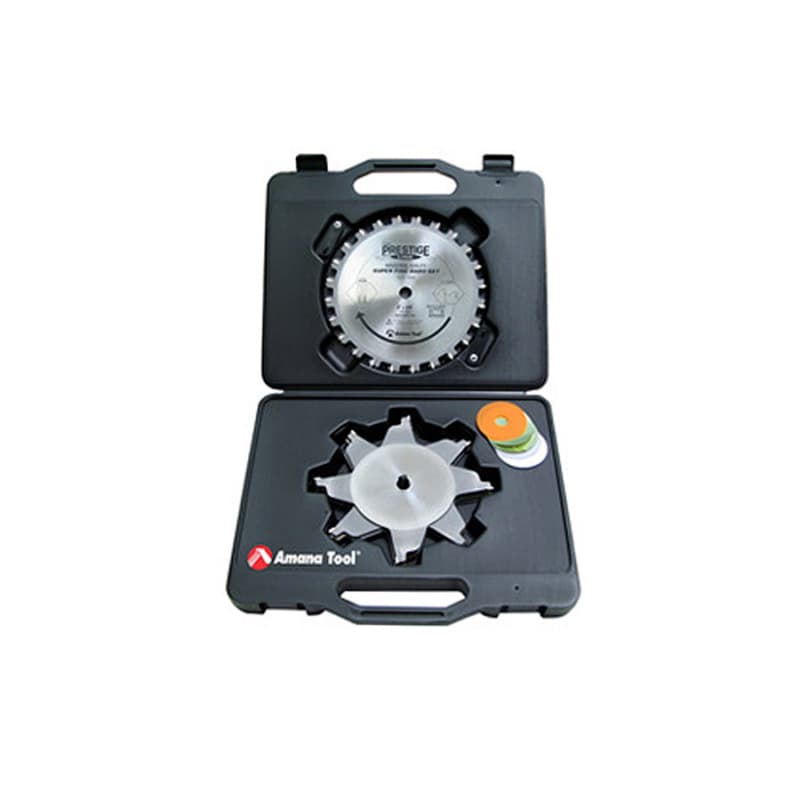 8" x 24 Teeth Dado Set with 4-Wing Six Chipper, 5/8" Bore