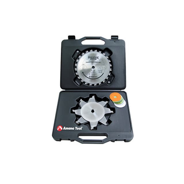 8" x 24 Teeth Dado Set with 4-Wing Six Chipper, 5/8" Bore