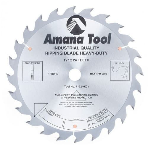 12" x 24 Teeth Heavy-Duty Ripping Saw Blade