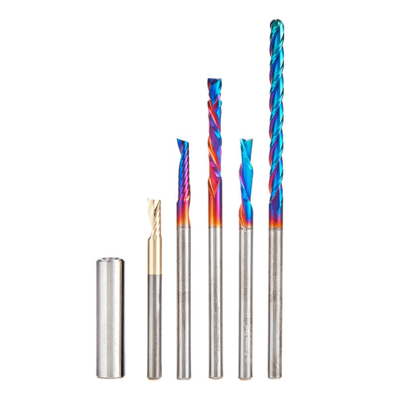 5-Piece CNC Signmaking/Engraving Router Bit Pack, 1/8" Shank