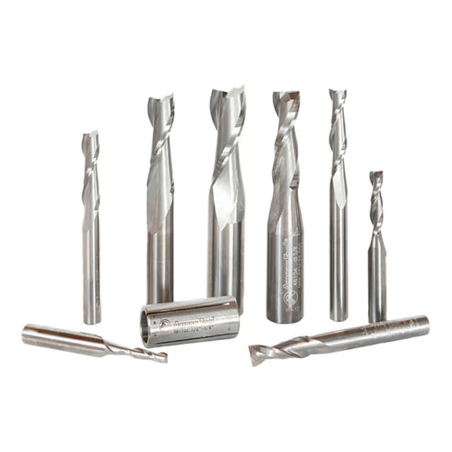 8-Piece Up-Cut CNC Spiral Router Bit Set