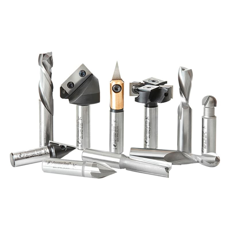 10-Piece CNC 3D/Signmaking/Lettering/Engraving Router Bit Collection, 1/2" Shank