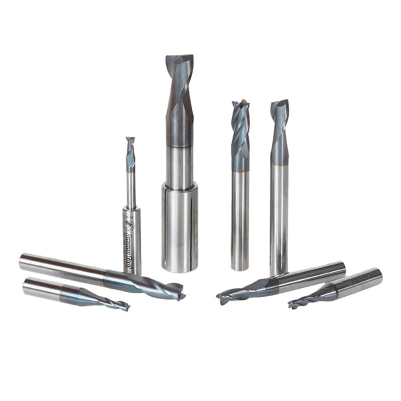 8-Piece CNC AlTiN Coated Spiral End Mill/Router Bit Collection