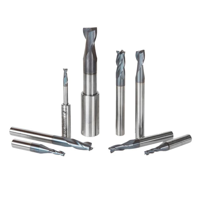 8-Piece CNC AlTiN Coated Spiral End Mill/Router Bit Collection