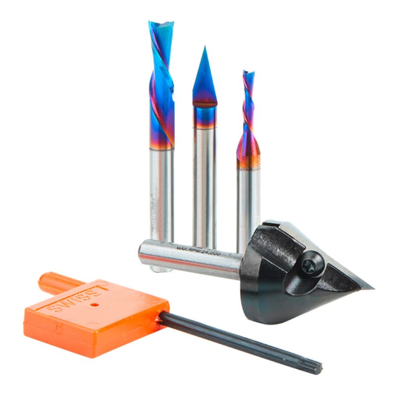 4-Piece Brian's Choice CNC Starter Router Bit, 1/4" Shank